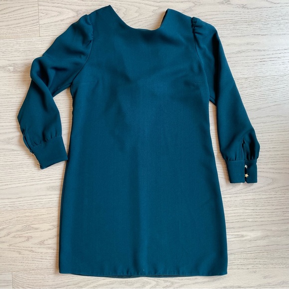 LENNY B. PARIS Dress, Dark Green, Backless, Star Details, Long Sleeve (US L) - Picture 6 of 7
